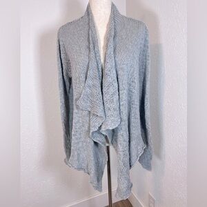 Tommy Bahama 100% Cotton Loose Weave Open Front Cardigan